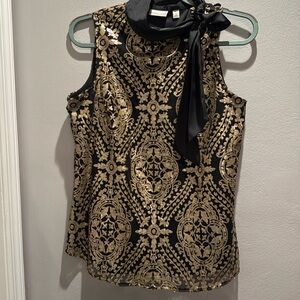 Eva Mendes for NY&Co. Sequin Sash-Neck Blouse